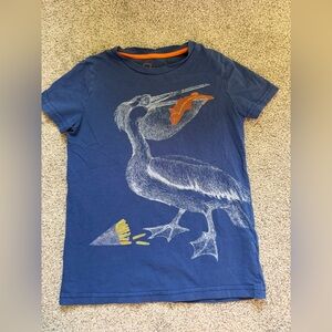 Mini Boden Boys Pelican Beach Nautical Tee Top in Blue Size 6-7 Years Cotton